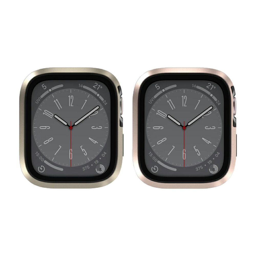 魚骨牌 SwitchEasy Apple 蘋果 Watch S7/S8/S9 (41mm) Modern Hybrid 9H 鋼化玻璃鋁合金保護殼 手錶殼 保護套 金屬邊框 殼膜一體