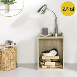 書櫃/收納櫃 TZUMii 簡約加高單格櫃(2入組)-淺橡木色