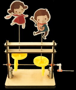 科學實驗小制作DIY手工拼裝steam創客教育材料包雙人舞
