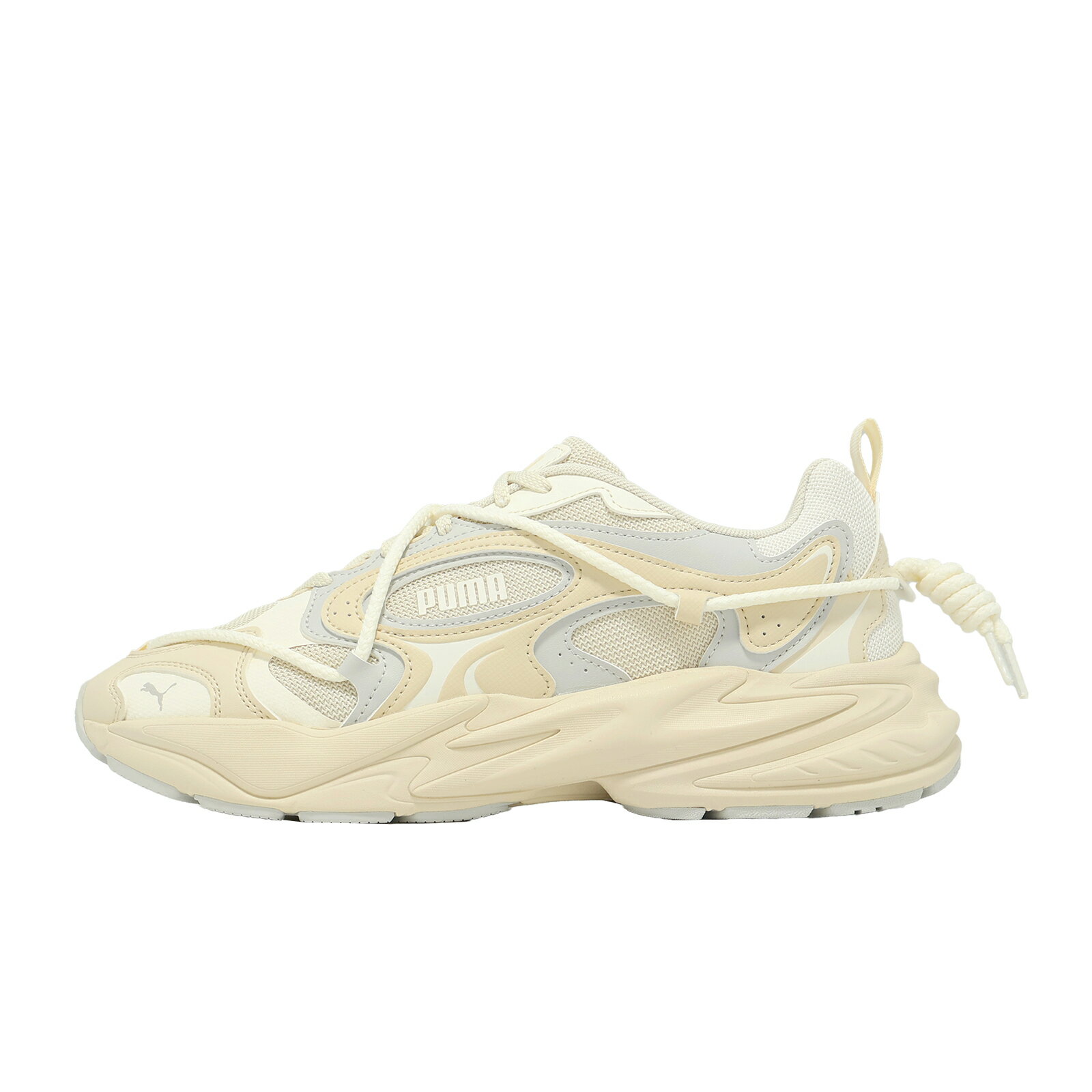 Puma 休閒鞋 RS Lite 男鞋 米白 拼接 輕量 微厚底 406669-01