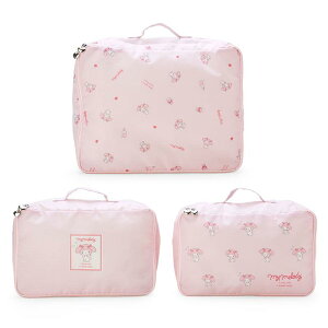 真愛日本 預購 美樂蒂 粉 手提收納袋 旅行收納袋 三件組 衣物分類 旅行袋 禮物 ID62
