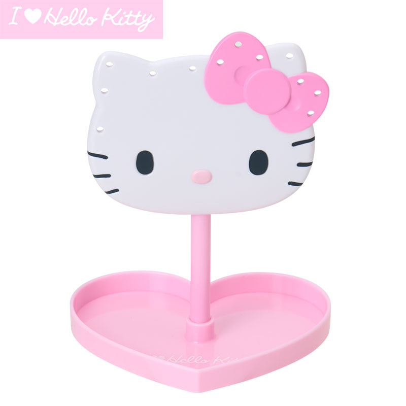 asdfkitty*KITTY 大臉造型飾品收納架-日本正版商品