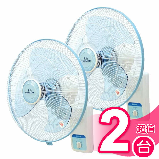 超值2入組【東亮】16吋雙拉擺頭高級壁扇 S-1685H