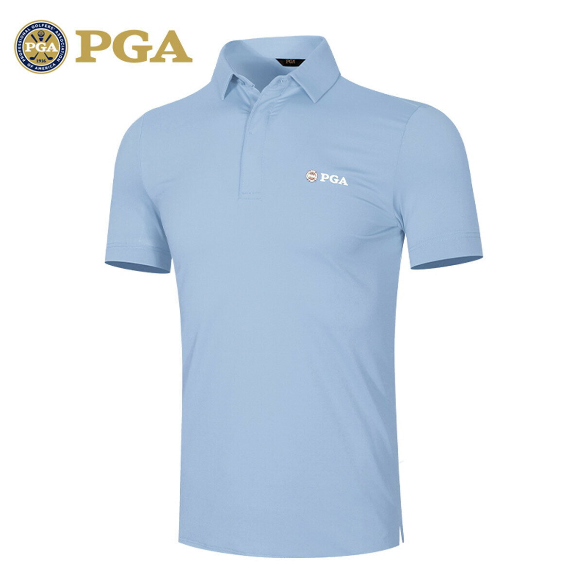 美國PGA 高爾夫球服 男士 短袖T恤polo衫 後背透氣網拼接 彈性運動面料