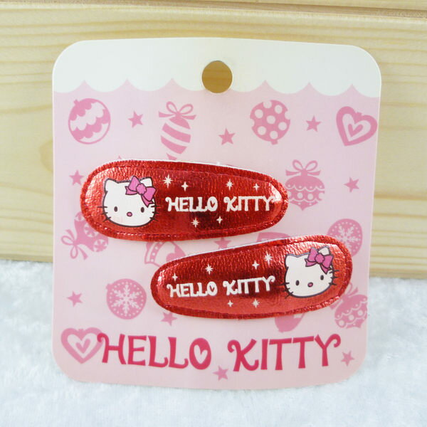 【震撼精品百貨】Hello Kitty 凱蒂貓 髮夾 二入【共1款】 震撼日式精品百貨