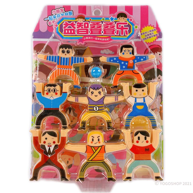 人物平衡疊疊樂 益智疊疊樂 NG-542(塑膠)/一卡入(促150) 平衡疊疊樂 桌遊 趣味平衡玩具 平衡疊疊高-生