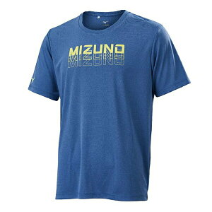 Mizuno [32TAB01015] 男 短袖 上衣 T恤 運動 休閒 舒適 透氣 美津濃 藍
