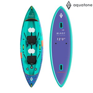 Aquatone 充氣雙人獨木舟-休閒型 BLAST 12'0＂ TK-200 / KAYAK 皮艇 皮划艇 水上活動