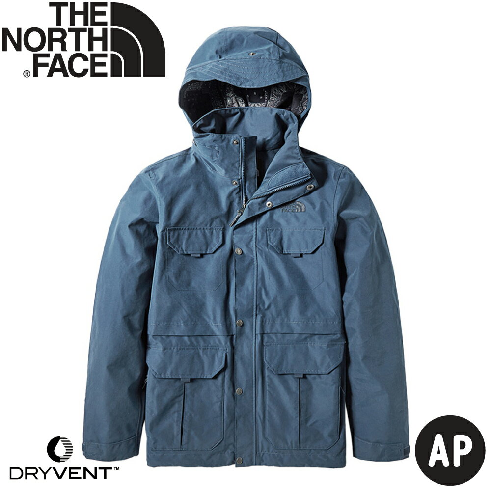 【The North Face 男 DryVent防水外套《海軍藍》】4979/防水外套/防風外套/夾克/風衣