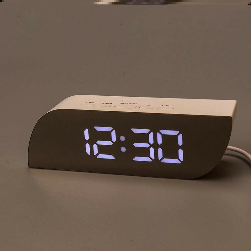 時間顯示器LED電子鬧鐘學生宿舍靜音桌面臥室床頭夜光數字時鐘表