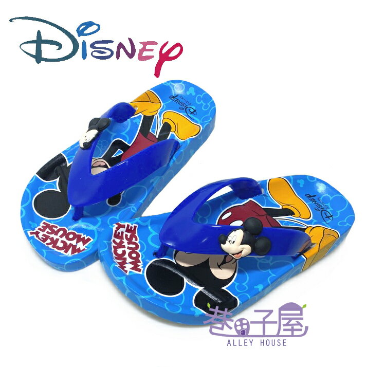*迪士尼DISNEY 童款米奇造型防水夾腳拖鞋 [118343] 藍 MIT台灣製造【巷子屋】