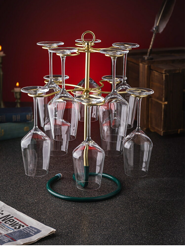 紅酒杯架子輕奢高檔展示架高腳杯架懸掛倒掛擺件10只紅酒杯收納架
