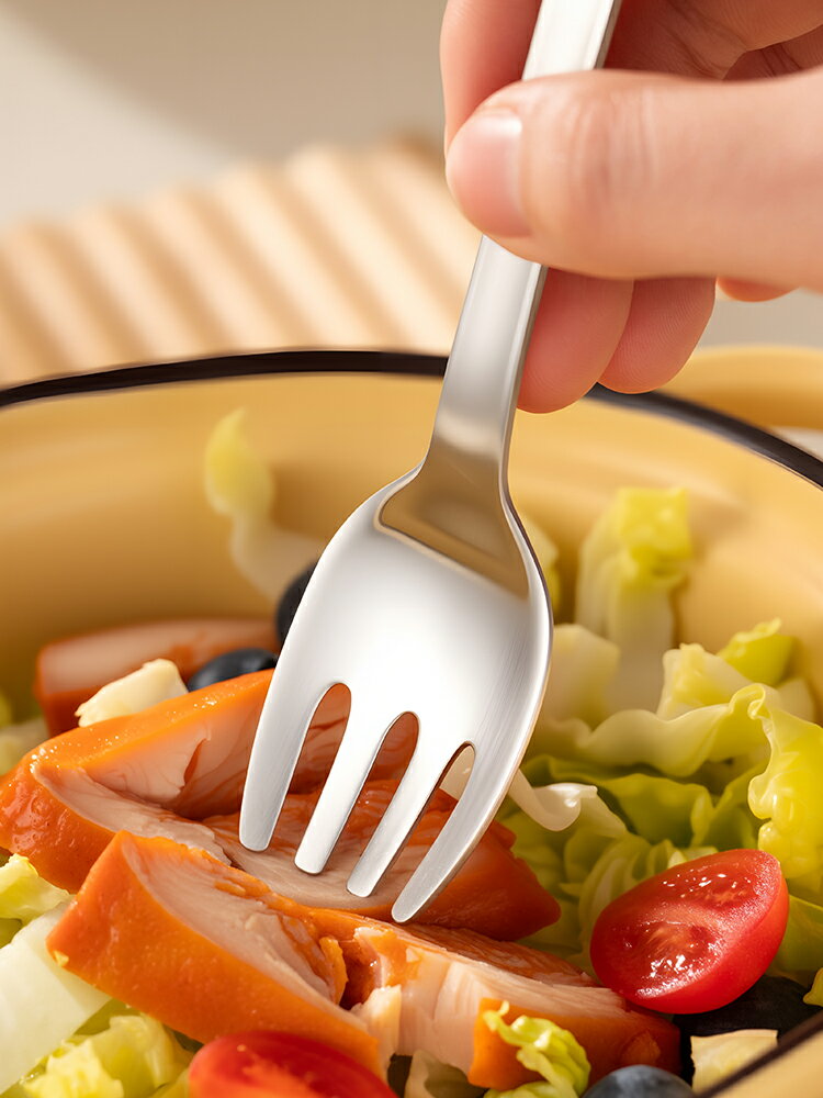 onlycook可愛兒童勺子叉子套裝316不鏽鋼小湯匙寶寶吃飯水果餐具