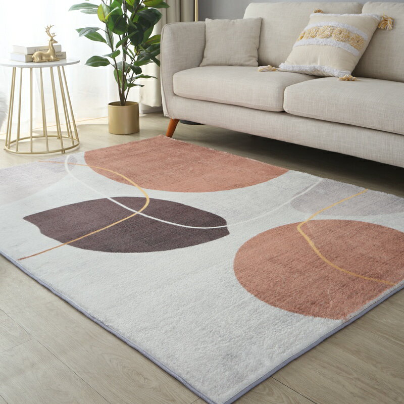 仿羊絨北歐風客廳地毯現代簡約臥室床邊加厚茶幾沙發陽臺家用地毯