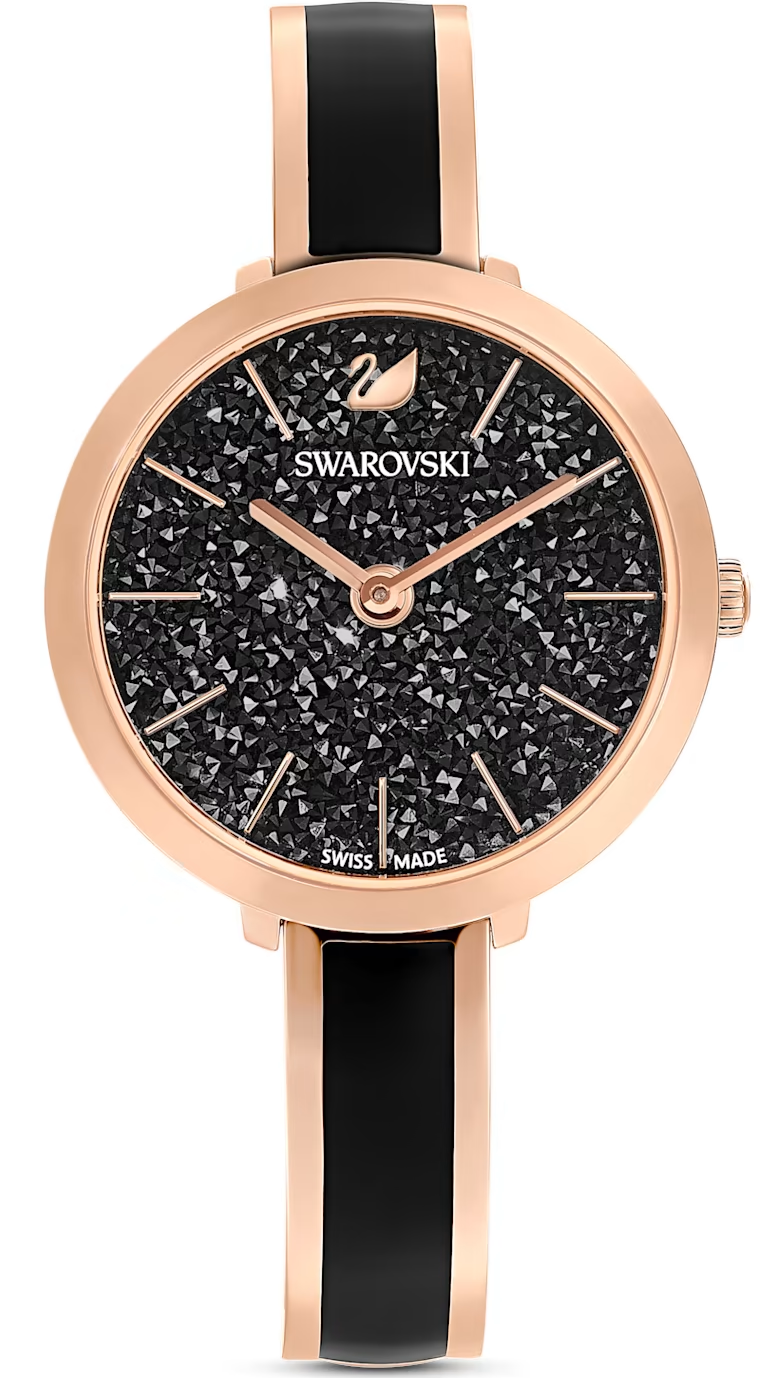SWAROVSKI 施華洛世奇 CRYSTALLINE DELIGHT 北極之星腕錶(5580530)-32mm-黑面鋼帶【刷卡回饋 分期0利率】【APP下單22%點數回饋】