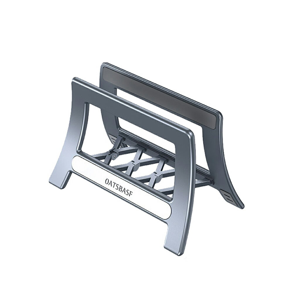 重力感應筆電立式收納支架 夾式筆電座 筆記型電腦平板立架 多功能收納架/書架 1