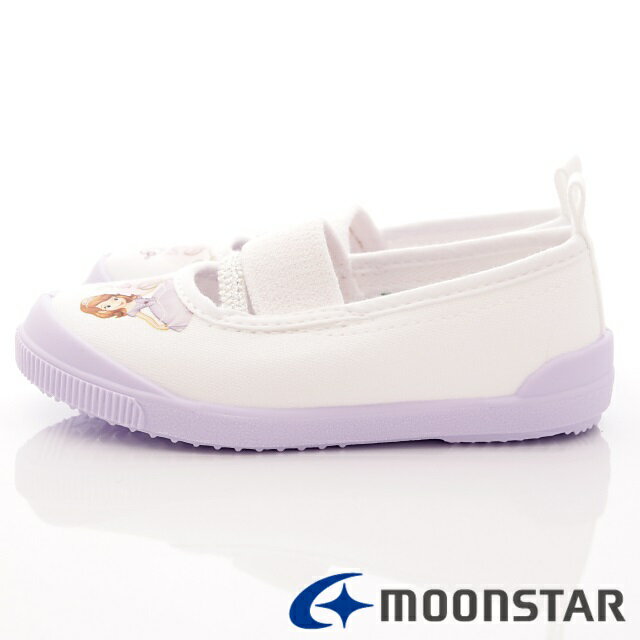 日本月星Moonstar機能童鞋迪士尼聯名系列日本製寬楦蘇菲亞公主室內鞋款S019紫(中小童段) 2