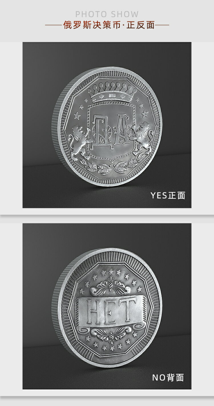 俄羅斯版決策幣古灰銀色金屬硬幣YES NO幸運幣復古把玩小物件| 協貿國際日用品生活3館| 樂天市場Rakuten