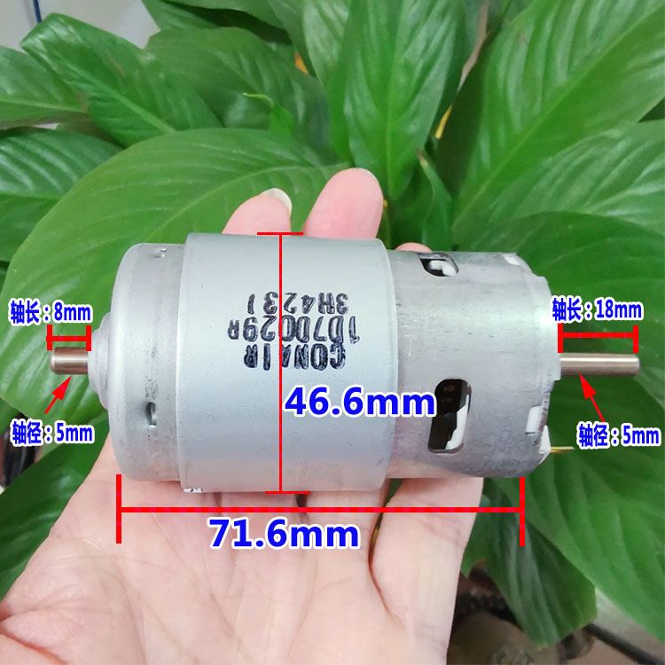 {公司貨 最低價}雙軸承碳刷直流電機馬達775驅動電機德昌220v直流發電機 1