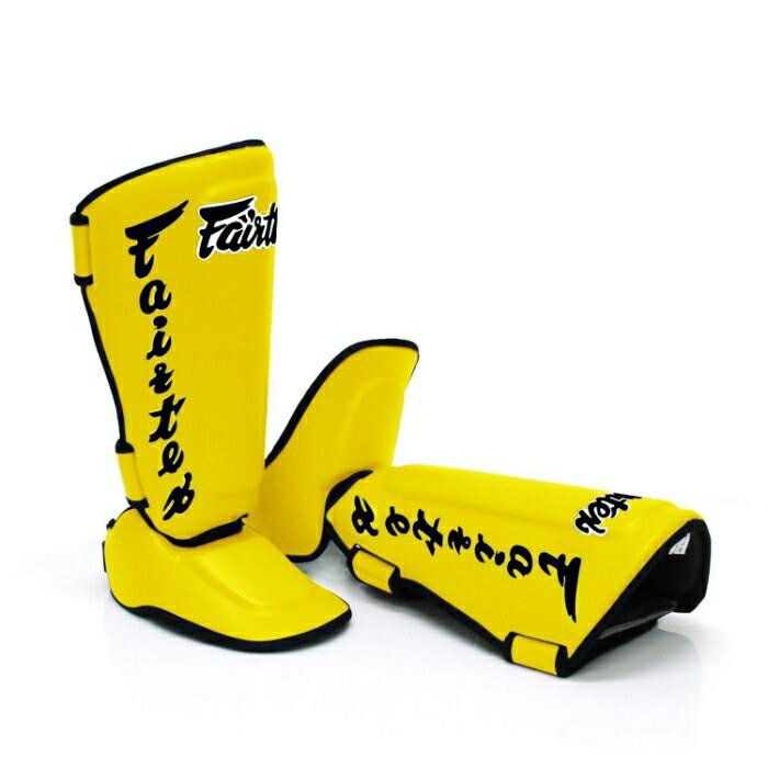 『VENUM旗艦館』M  FAIRTEX ~散打MMA皮革護腳脛~ShinGuards - 黃色