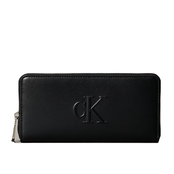 Calvin Klein 拉鍊長夾 平滑皮革 皮夾 長夾 錢包 C90705 黑色CK(現貨)▶指定Outlet商品5折起☆現貨【送禮首選★APP下單點數4倍送】