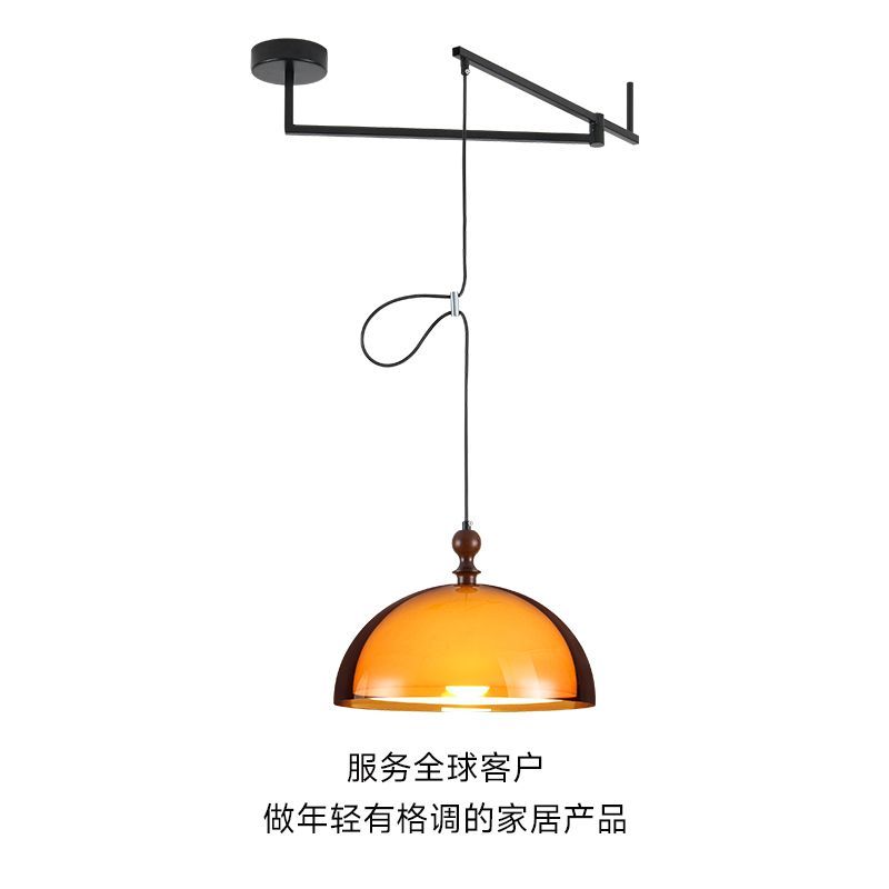 公司貨附發票 法式吊燈 中古風餐廳吊燈復古日式侘寂創意個性茶室吧可移位搖臂餐桌燈 樂天最低價 快速出貨