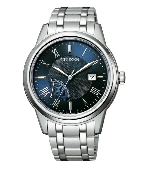 CITIZEN 星辰錶 AW7001-98L GENT'S 特殊紋/都會菁英時尚光動能男錶 / 藍色面 41.3mm｜樂天領券折300★全館特惠中★指定刷卡回饋10%