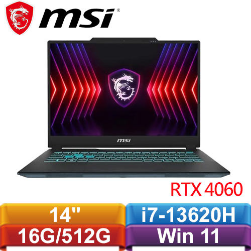 MSI微星 Cyborg 14 A13VF-026TW 14吋 電競筆電 送筆電包+滑鼠(原價32900)