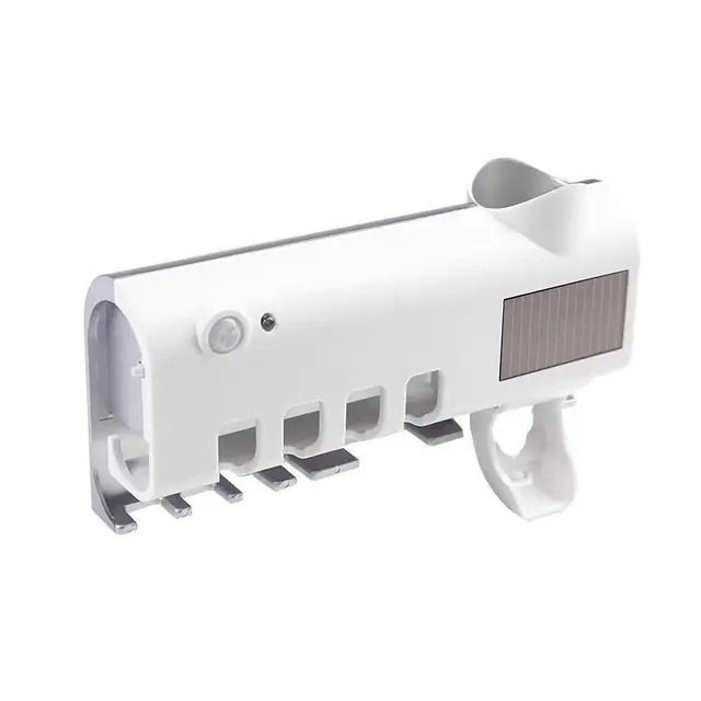 【日本代購】智慧型擠牙膏器 UV牙刷架 USB充電式擠牙膏器 自動感應裝置