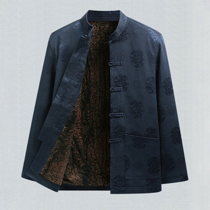 【巴黎精品】現貨+預購 新中式唐裝外套中國風襯衫長袖上衣夾克休閒男裝-加絨千禧男外套9色a1kr49