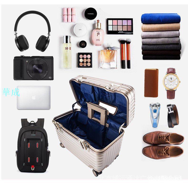 收納 可登機 旅行箱 登機箱 上翻蓋機長箱 登機箱16寸18寸20寸萬向輪 胖胖箱 鋁框攝影箱 2