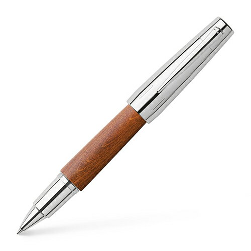 【FABER-CASTELL】輝柏 E-MOTION梨木系列 亮面褐色筆桿 鋼珠筆 / 支 148205