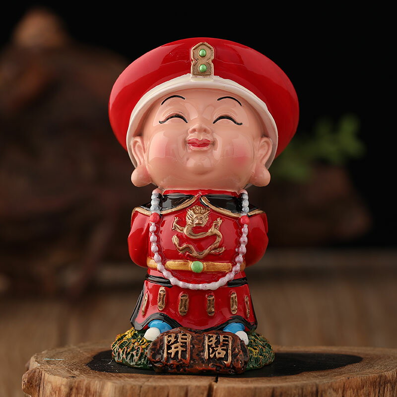 北京特色工藝品故宮娃娃旅游紀念品皇帝皇后小泥人小擺件出國禮品