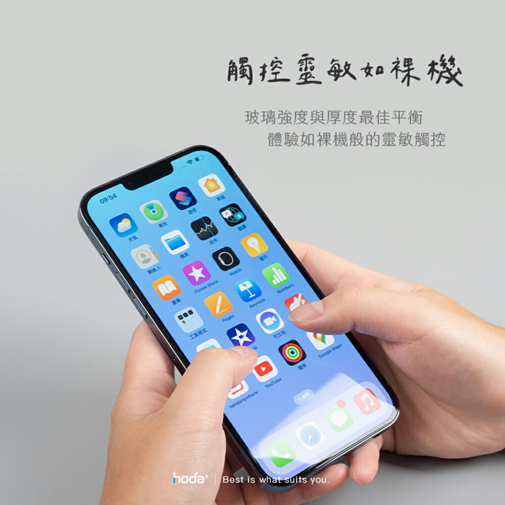 Hoda IPhone 14 13 2.5D 隱形滿版 高透光9H鋼化玻璃保護貼 鋼化貼 玻璃貼 3