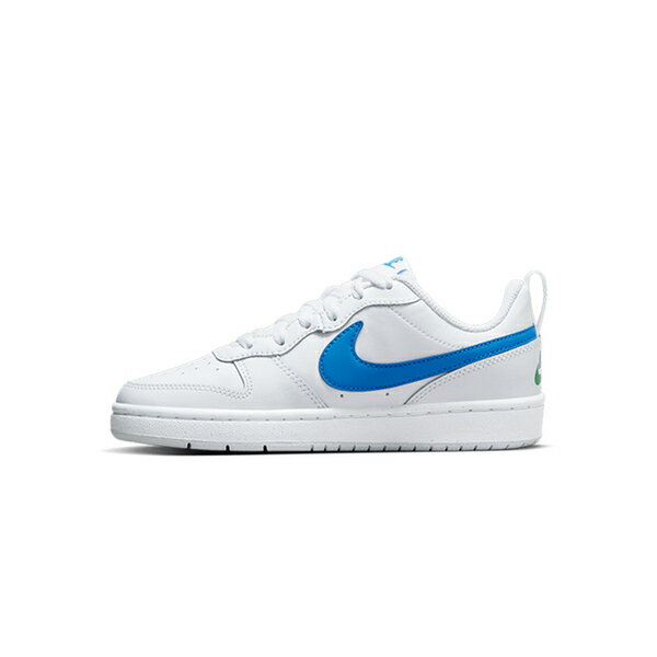 Nike Court Borough Low 2 GS [BQ5448-123] 大童 休閒鞋 運動 皮革 白 清爽藍