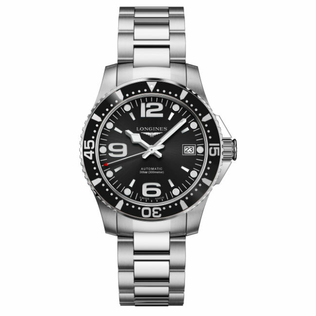 LONGINES浪琴錶 L37414566 HydroConquest 深海征服者浪鬼機械腕錶/黑面39mm