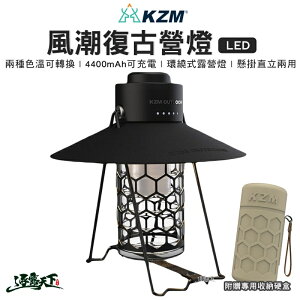 KAZMI KZM 風潮LED復古露營燈 LED燈 露營燈 美學設計 復古 風潮 蜂巢 露營
