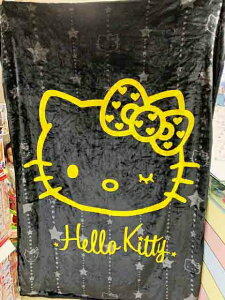 【震撼精品百貨】Hello Kitty 凱蒂貓 三麗鷗 kitty 日本毛毯&被子(黑金)*11484 震撼日式精品百貨