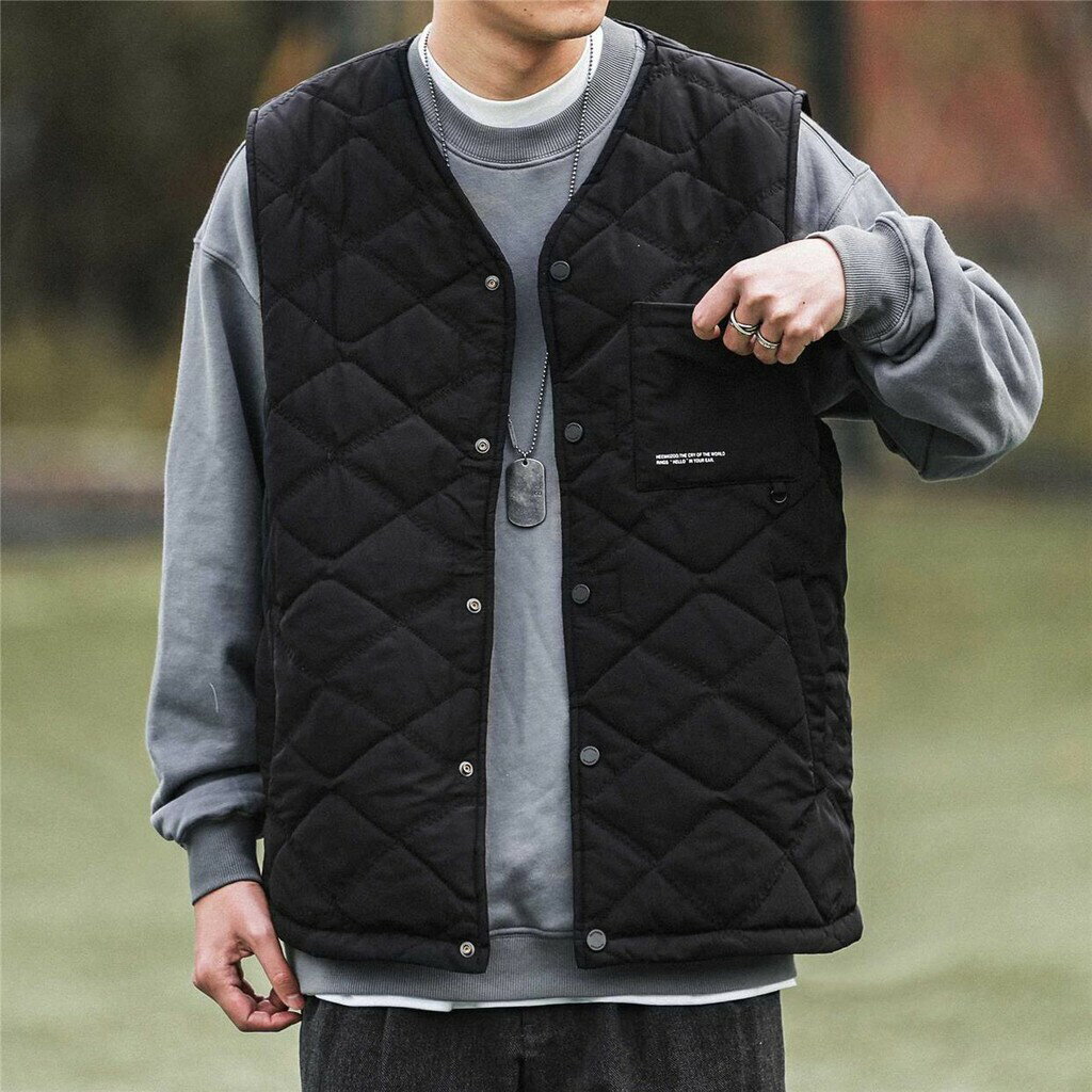 【秋冬新品】M-5XL 大碼保暖馬甲 保暖背心 秋冬男裝 秋冬加棉疊穿神器男士簡約休閒輕薄保暖內膽背心開衫工裝馬甲上衣