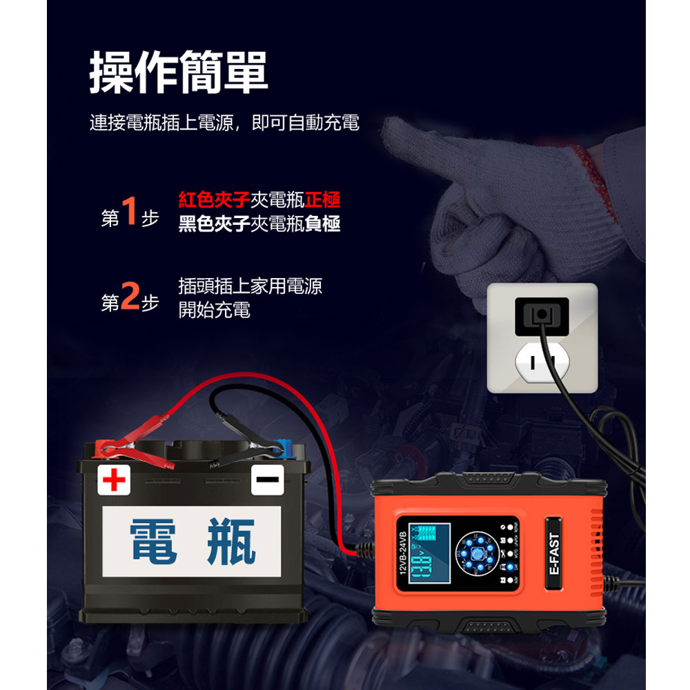 BTC-01 1.85吋大螢幕電瓶充電器12V~24V蓄電池充電七段充電汽機車貨車適用| 小婷電腦旗艦店直營店| 樂天市場Rakuten