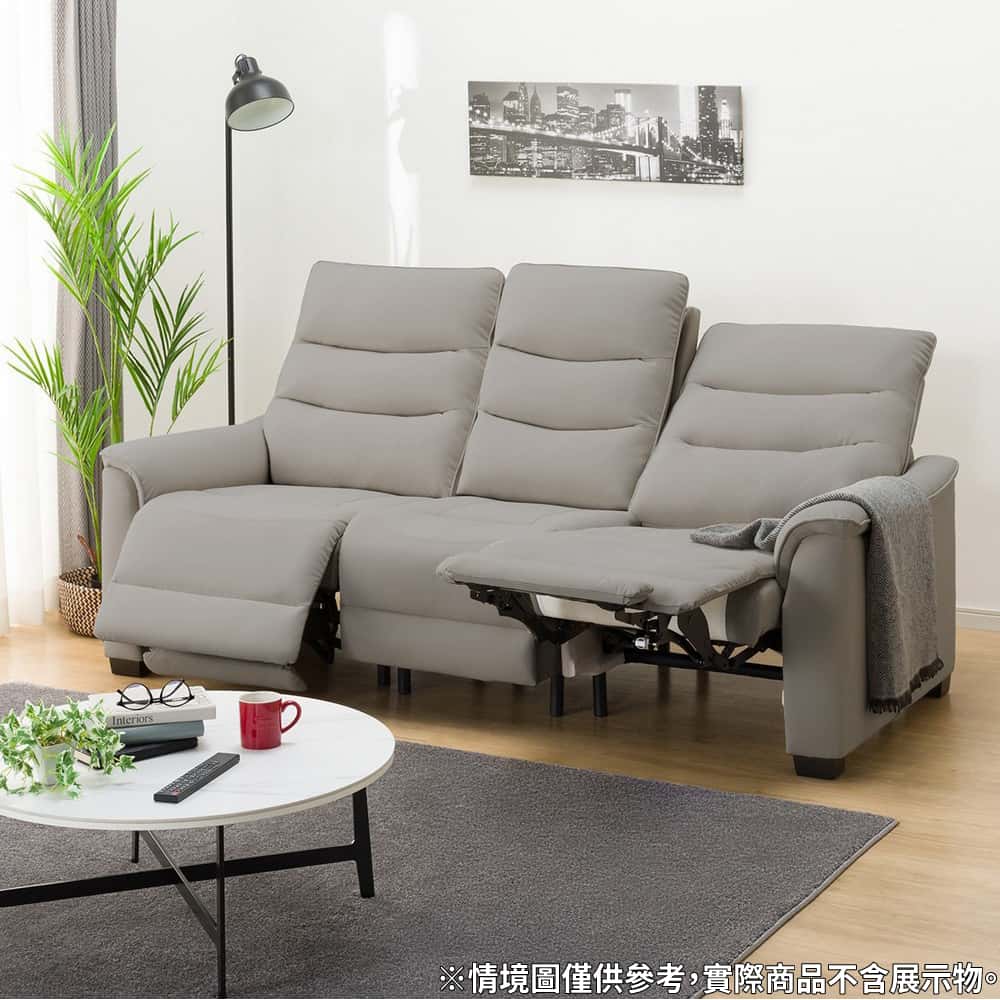◎3人用電動可躺式沙發 電動沙發 N-BELIEVA 3 NS合成皮 耐磨合成皮革 GY NITORI宜得利家居 9