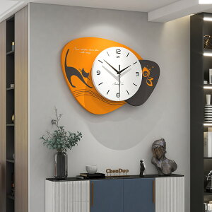 掛鐘客廳時尚家居裝飾輕奢鐘表現代簡約餐廳壁畫北歐創意時鐘掛墻
