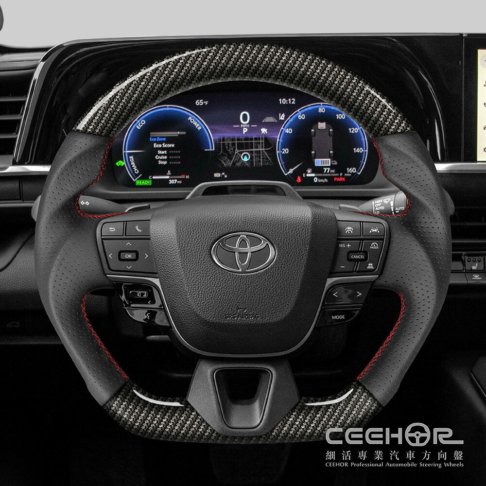 [細活方向盤] 水轉印碳纖維款 CAMRY 11代 ALPHARD 4代 VELLFIRE 3代 TOYOTA 豐田 變形蟲方向盤 1