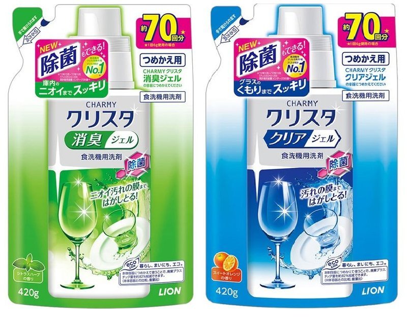日本【LION】CHARMY洗碗機用抗菌洗碗精補充包420g