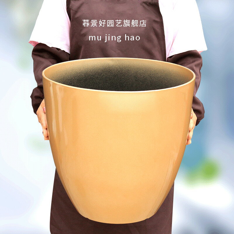 新款高檔環保烤漆花盆樹脂加厚塑膠花盆水培盆栽種植盆