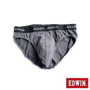 EDWIN 彈性貼身純棉三角內褲-男款 灰色