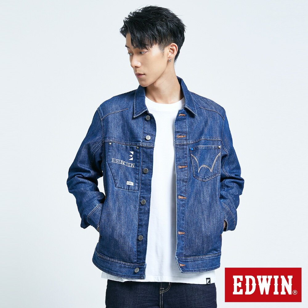 EDWIN E-FUNCTION 牛仔外套-男款 原藍磨 #503生日慶