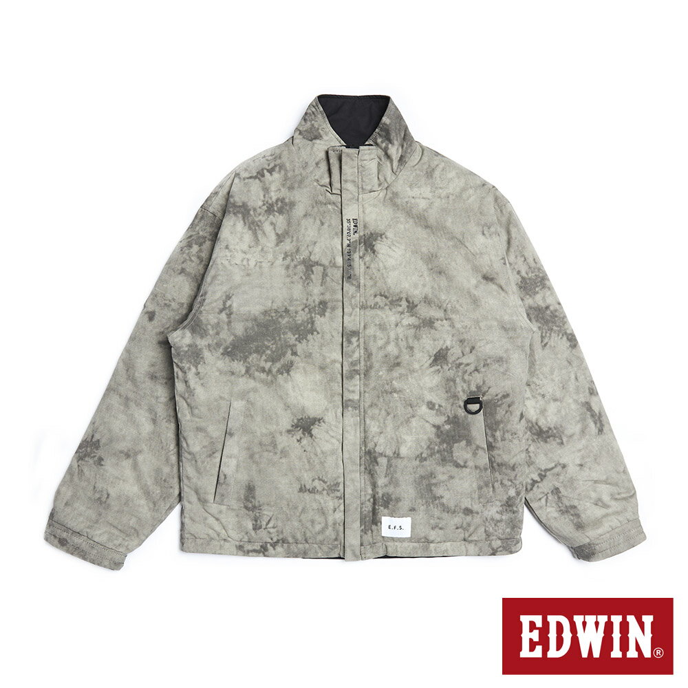 EDWIN EFS 雙面穿鋪棉外套-男款 灰褐色 #丹寧服飾特惠
