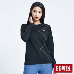 EDWIN BASIC印花薄長袖T恤