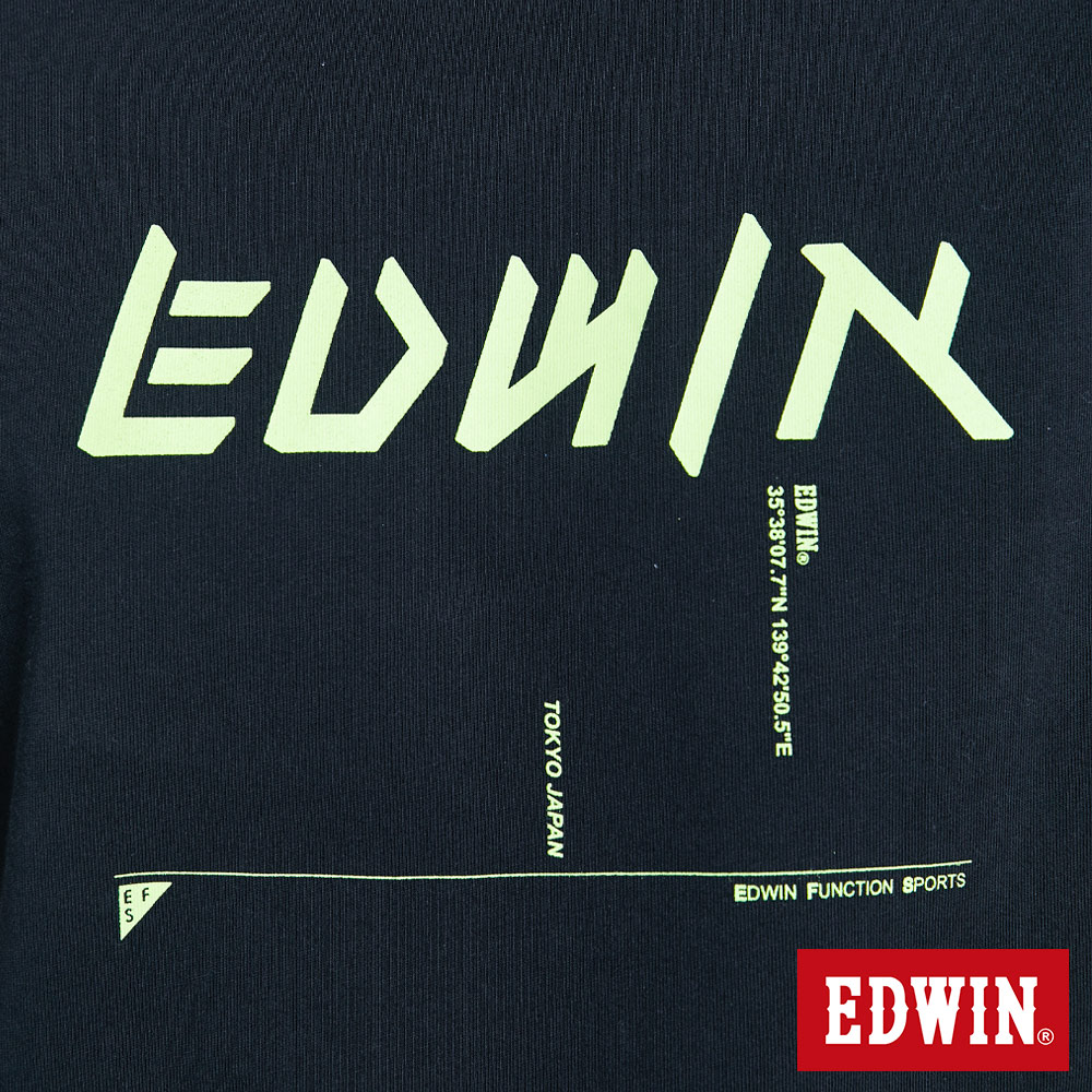 特降品↘EDWIN EFS LOGO座標短袖T恤-男款黑色#全館3.6折起| EDWIN官方